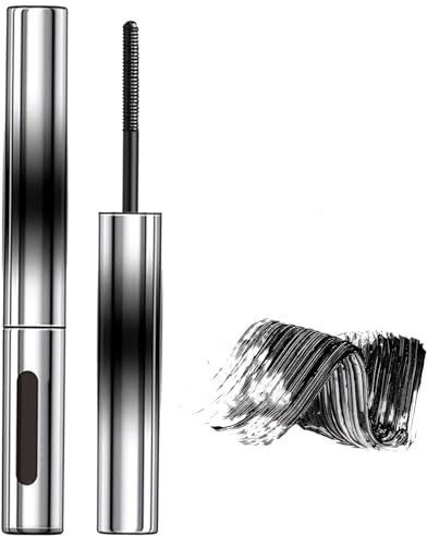 Nour Iron Wand Mascara, Metall-Mascara-Stab, 3D Lockenstab Mascara wasserdicht lang anhaltend keine Verklumpung flockensicher, extrem feiner Bürstenkopf lang und lockig (Schwarz)