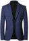 Sakko Blazer vintage à carreaux coupe ajustée élégante pour homme à rayures pour le printemps et l'automne Veste de costume pour les loisirs pour mariage et affaires, Noir-18., XL