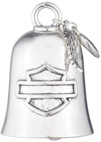 HARLEY-DAVIDSON Bikerglocke Year Wing – Original Guardian Bell, Motorradglocke Glücksbringer mit Ring & Schlüsselanhänger, Hochwertiges Zubehör für Biker