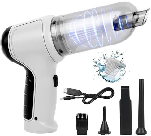 Mini Soffiatore A Batteria, Alta Potenza 12000pa E Ricarica Usb Aspirabriciole Alta Sicurezza Auto Accessori, Per Gonfiare E Aspirare Sacchetti,White