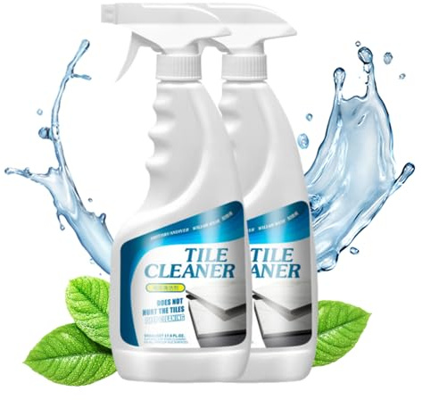Fliesen und Fugenreiniger Sprühgerät, Feinsteinzeugreiniger und Fliesenreiniger, Fugenreiniger für alle Arten von Fliesen und Fugen Inhalt, z.B. in Küche und Bad (2, 500ML)