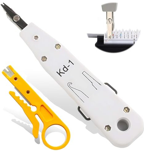 LSA Auflegewerkzeug, Lsa Plus Anlegewerkzeug Krone Netzwerk Werkzeug für Ethernet RJ45 Netzwerk für Netzwerkdosen, Patchfelder mit Haken und Klinge