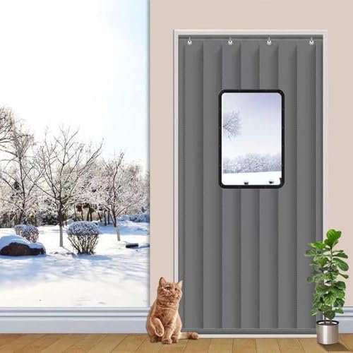 HESHEQ Türvorhang aus Baumwolle Trennwand Vorhang Mit Fenster Wärmeschutzvorhang for Türen schallschutzvorhang türvorhang Blickdicht Wohnwagen türvorhang for Balkontür(130x240cm(51x95in))