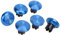 Ersatz-Thumbsticks for PS5 Edge, for PS5 Pro Elite, for PS4, für Pro, for Xboxone, for XboxSeries, 6 X Thumbsticks-Kappen, 2 X Ersatz-Thumbsticks (Blue)