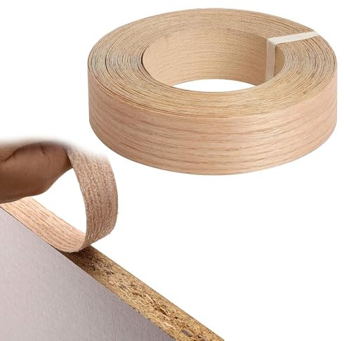 Bordatura in rovere, bordatura stirabile, bordatura in rotolo in rovere, impiallacciatura in legno massello, protezione bordi, 22 mm x 8 m