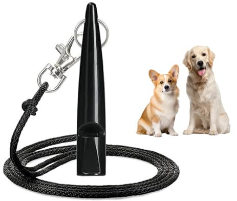 Kolamom Hundepfeife für Rückruf, Hundepfeife Hochfrequenz Lautlos mit Pfeifenband, Genormter Frequenz, Hörbar & Weitreichend, Erziehungshilfen für Hunde der Perfekte Rückruf