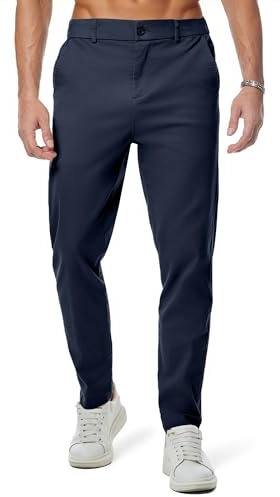 JMIERR Chino Hose Herren Baumwolle Business Männer mit Taschen | Anzughose Herren,Jogginghose,Sweatpants,Cargohose,Bequeme Stof,mit Kordelzug,Elastische Taille,mit Taschen,Freizeit,Golf