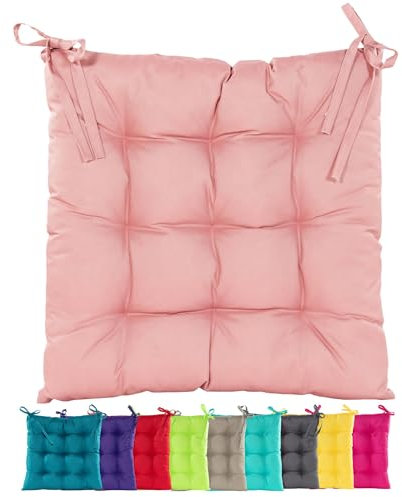 JACK Outdoor Stuhlkissen 38x38cm Lounge Kissen Auflage Wasserfest Sitzkissen Garten Lotus Effekt, Farbe:Altrosa