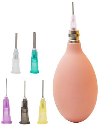 AWHAO Precision Tip Applicators, Clay Tool Set, Rubber Oil Solvent Applicators, Squeezable, Pottery Tool Squeeze Bottle for DIY Quilling, pink