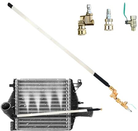 Radiator Cleaner, Heavy-Duty Flush Wand with Leak-Proof Blower, 22.44 Inches Features 180-Degree Rotation for Effective Cleaning of, RVs, HVAC Systems, ACs, and Refrigerators.