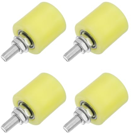 4 pezzi di rulli guida per porte scorrevoli, rulli in nylon per supporto della porta, guida universale per porte scorrevoli con cuscinetto a sfera sigillato per porte scorrevoli, 40x44mm
