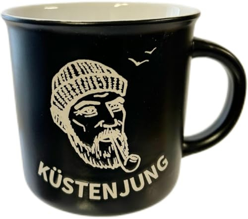 69415 Tasse Küstenjung Seemann schwarz