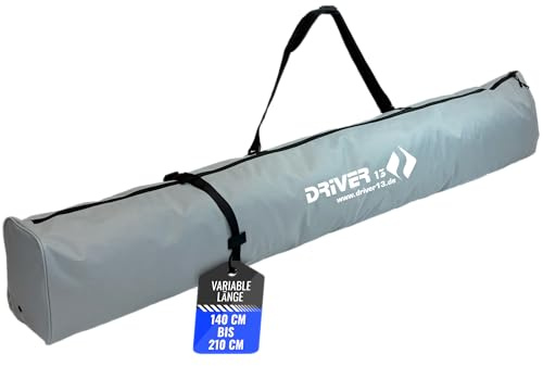 Driver13 Skitasche Skisack für Ski und Skistöcke, längenverstellbar | Tasche für Transport und Aufbewahrung beim Skifahren