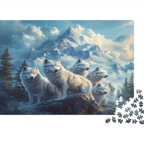 Arctic Wolf Tasche Puzzle 1000 Teile Erwachsene Mit Reflexionsfreier Oberfläche Premiumpuzzle Als Ultra Schwieriges Puzzle Für Reise-Jigsaw-Puzzle Für Anspruchsvolle Puzzler 5