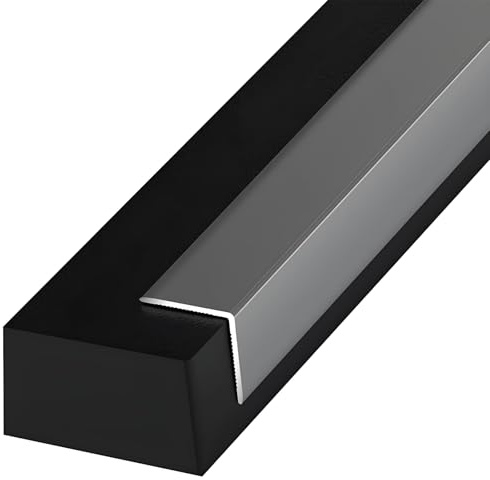 Coayuou Baguette D Angle Alu Finition Carrelage 90cm* 3pièces Profile d'angle Protection Contre Les Dommages Et Esthétique Moderne- Parfaite pour Cuisine, Salle De Bain Et Salon(Champagne,10 * 10mm)