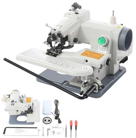 ROGONPDK 100W Blindstichmaschine, Tragbare Blindstich Saummaschinen, Blindstich Nähmaschine, Haushaltsnähmaschine 1200 U/min, Schneider Nähmaschine, für Schneidereien und Reinigungen