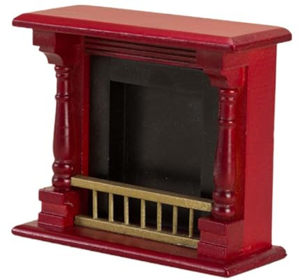 KTUXZCI Invitante soggiorno in casa delle bambole con caminetto in miniatura Per scala 1:12 per completare l'arredamento, modello di caminetto miniatura per