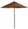 BrackenStyle Wooden Garden Parasol – Pully Operated and Machine Washable Garden Umbrella (Taupe)