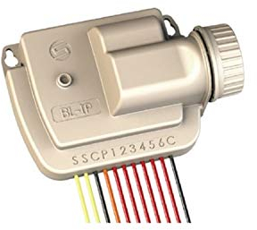 Programador de riego a pilas 9V modelo BL IP1, con conexión Bluetooth de alcance hasta 10 metros, resistente al agua para 1 estación, color blanco, 14 x 9 x 5,5 centímetros (referencia: Solem BL-IP1)