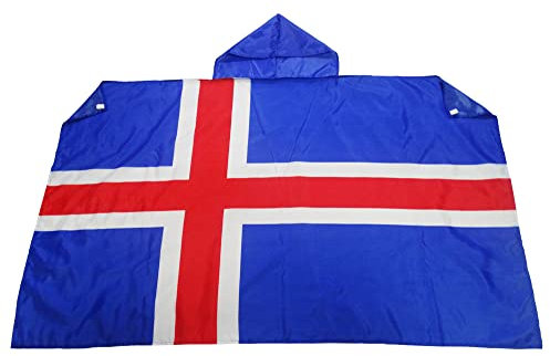 AZ FLAG - Umhangflagge Island - 150x90 cm - Isländische Cape Fahne 100% Polyester mit Messing-Ösen - 110g