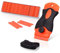 Ehdis Plastic Scraper with 100 Plastic Razor Blade, Adhesive Remover, Sticky Remover for Removing Lable, Glue, Decal in The Glass, Window, Floor, Orange