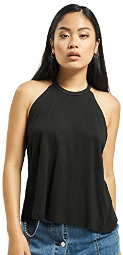 Urban Classics Damen Ladies Neckholder Tanktop Top, per Pack Schwarz (Black 00007), X-Large (Herstellergröße: XL)