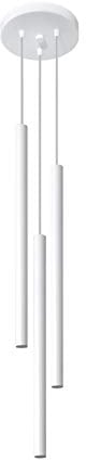 SOLLUX lighting Hängelampe Pendelleuchte Hängeleuchte Deckenlampe Stahl 3 Flammig Weiß PASTELO