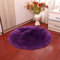 Insun Faux Lammfell Schaffell Teppich Flauschig Weiche Nachahmung Wolle Runden Teppich Langflor Matte für Wohnzimmer Schlafzimmer Kinderzimmer Auto Violett 70cm Durchmesser