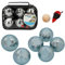 AKTIVE 54036 - Set mit 6 Sportbällen, Metallic Silber