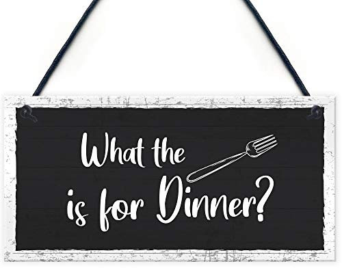 RED OCEAN Funny Kitchen Sign Hanging Plaque Home Decor Wall Sign Dining Room Sign