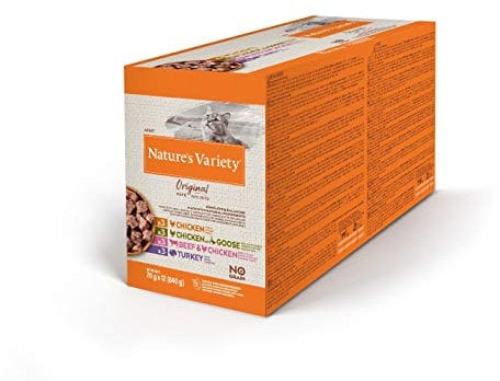 Natures Variety Cat Pouch Adult Original Multipack Chicken/Beef/Goose/Turkey 12X70Gm