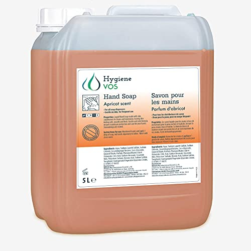 Hygiene VOS Cremeseife Apricot 5 Liter milde Waschlotion Seifencreme für alle gängigen Druckspendersysteme und Seifenspender