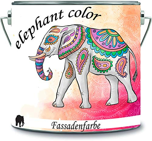 elephant color hochwertige Fassadenfarbe auf Silikonharz Sockelfarbe Betonfarbe (1 L, RAL 7016 - Anthrazitgrau)