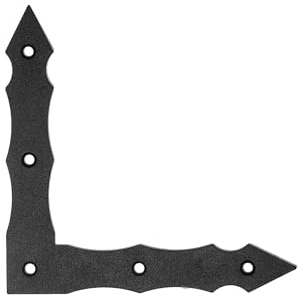 SNO4 Fensterwinkel 300x300x40x3.0 mm - 2 St. Bauwinkel Flachwinkel Eckwinkel Winkel Zierwinkel Pulverbeschichtung Schwarz Holzverbinder Verbinder Möbelwinkel dekorativ