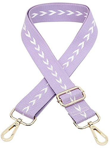 ZYLDK Tracolla larga regolabile di ricambio, in tela, 3,8 cm, Viola, Pattern 1, Cinghia per bagagli