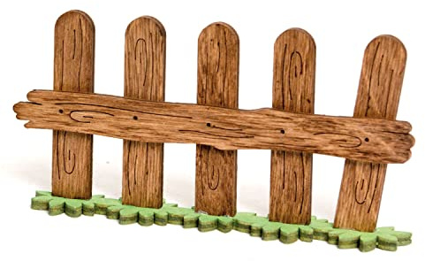 Kuhnert Drechslerei Osterdekoration/Osterhase Zubehör: „Gartenzaun groß“ - ca. 11x6 cm, aus feinstem Holz, für EIN Bezauberndes Osterfest oder eine dauerhafte Dekoration, Holzkunst Made in Germany