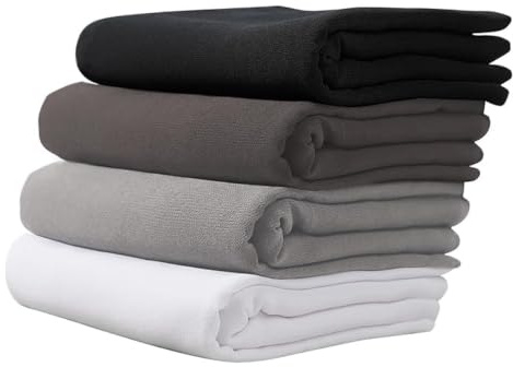 Febfim NW 4 Stück muslimische Damen weiche Premium solide Chiffon Hijab Schals Schal lange Schal Wrap Schals mit Geschenkbox