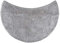 fluffy® Badteppich für Rundduschen aus Mikrofaser mit Rutschfester Unterseite (Sichel | Duschradius 55 cm, Grau)