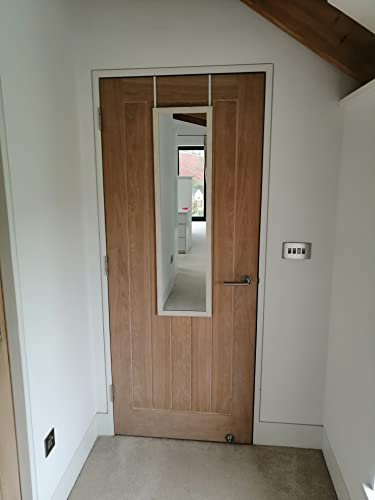 Floralcraft Catalina Over Door Mirror (Natural), Full Length Mirror (30 x 110cm) – Hanging Door Mirror for Bedroom, Bathroom or Wardrobe