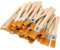 HAKZEON 60 PCS Small Paint Brushes Bulk, 1.5cm Wide Flat Bristle Chip Painbrush with Wood Handle, Chalk Paint Varnish Brush Keyboard Brush for Cleaning, DIY, Decorating