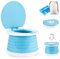 Portable Potty Seat, Kids Folding Training Toilet Chair Travel Potty Indoor Outdoor with Storage Travel Bag (Green)