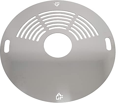 Grillpeter Feuerplatte D 80 cm Grillplatte für Feuertonne Planchaplatte Edelstahl 2 mm