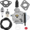 ZAMDOE Vergaser-Kit für Kawasaki Th43 Th48 Motor Rasenmäher Trimmer Outdoor Gartengerät, mit Dichtung Kraftstoffleitung Zündkerze Motorteile