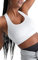 SHAPERMINT Sports Bras for Women - Sports Bra - Womens Workout Tops - Wireless Bra, White, L