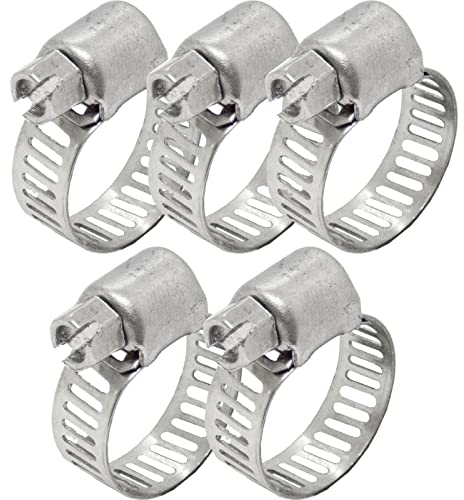 Lumonic 5x 13-19mm Schlauchschelle Edelstahl V2A 201 I einstellbare Schlauchschellen zum Schrauben I für Rohre Schläuche Waschmaschine KFZ Auto Haus G