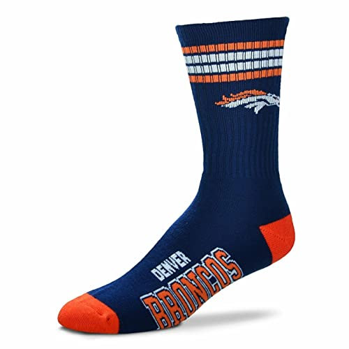 Fanatics For Bare Feet NFL Stripe Team Sock Socks Socken (Denver Broncos, 43-48)