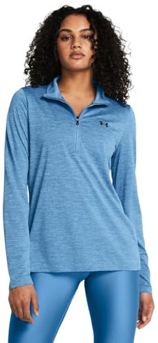 Under Armour Womens Tech Half Zip Track Top Viral Blue/Black L
