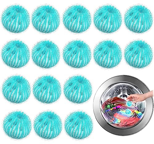 16 Stücke Tierhaarentferner Waschmaschine,Fusselbälle Waschmaschine Fusselball für Waschmaschine,Wiederverwendbar Fusselbälle Waschmaschine Haarfänger Waschmaschine für Entfernt Tierhaare Fusseln