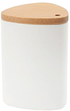 Holz-Zahnstocherhalter, kleine Flasche Baumwolle, runde Wattestäbchen-Box, Mini-Aufbewahrungstank, Aufbewahrungsbox für Zuhause (A, Einheitsgröße)