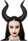 keland Maleficent Hörner Kopfschmuck Gothic Teufelshörner Dämonen Hörner Haarreif Halloween Cosplay Kostüm (S-Schwarz)
